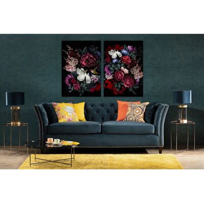 Dekoria Leinwandbild Flowers I - Schwarz, Mehrfarbig - 70x100 cm - Wandkunst Dekoria Leinwandbild Flowers I - Schwarz, Mehrfarbig - 70x100 cm - Wandkunst