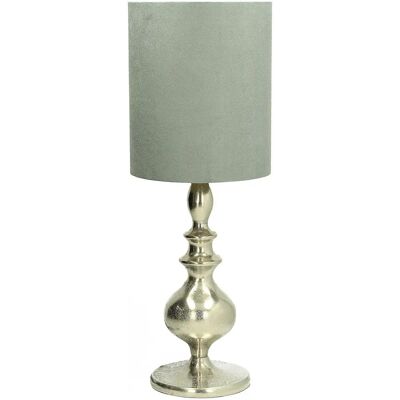 Dekoria Narvik Grey Lampa stołowa - Elegancka, Metal, Tkanina - 63cm Dekoria Narvik Grey Lampa stołowa - Elegancka, Metal, Tkanina - 63cm