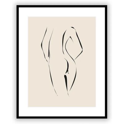 Dekoria - Nude Line III - Beige - 40x50 cm - Wandkunst Dekoria - Nude Line III - Beige - 40x50 cm - Wandkunst