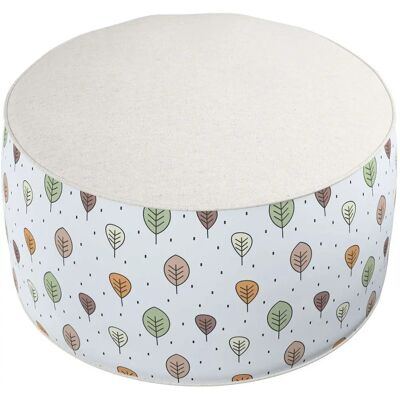 Coli - Yellow Tipi Puf - Dwukolorowy - 50x25 cm - Pouf Coli - Yellow Tipi Puf - Dwukolorowy - 50x25 cm - Pouf