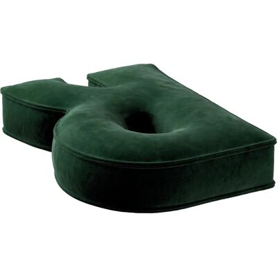 Poduszka z literą R z aksamitu - Zielona - 40cm - Dekoracja pokoju dziecięcego Poduszka z literą R z aksamitu - Zielona - 40cm - Dekoracja pokoju dziecięcego