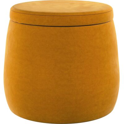 Posh Velvet - Candy Jar Puf - Jaune - Pouf with lid - Publicité Posh Velvet - Candy Jar Puf - Jaune - Pouf with lid - Publicité