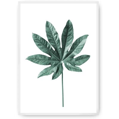 Dekoria Liść Szmaragdowa Zieleń - 50x70 cm - Sztuka ścienna Dekoria Liść Szmaragdowa Zieleń - 50x70 cm - Sztuka ścienna