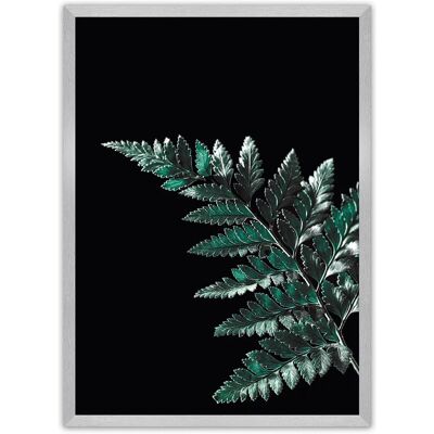 Dekoria - Dark Fern Leaf - 70 x 100 cm - Czarny - Plakat Dekoria - Dark Fern Leaf - 70 x 100 cm - Czarny - Plakat