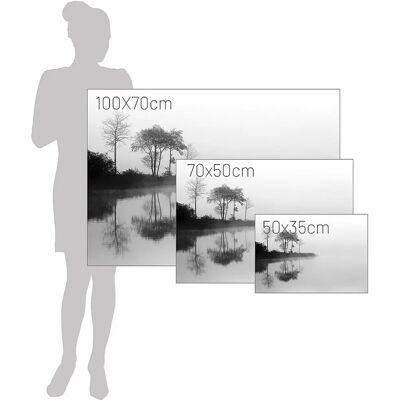 Dekoria Leinwandbild - By the Lake I - Grau - 100x70cm - Wanddekoration Dekoria Leinwandbild - By the Lake I - Grau - 100x70cm - Wanddekoration