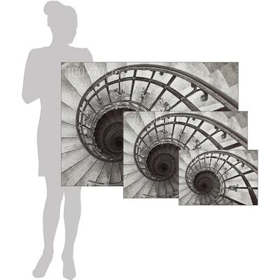 Dekoria Sztuka ścienna Spiral Stairs - 100x70cm - Szary i Czarny Dekoria Sztuka ścienna Spiral Stairs - 100x70cm - Szary i Czarny