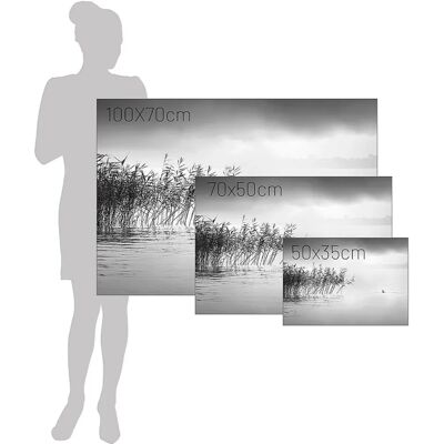 Dekoria Leinwandbild Am See II - Grau - 100x70 cm - Leinwand Wandkunst Dekoria Leinwandbild Am See II - Grau - 100x70 cm - Leinwand Wandkunst