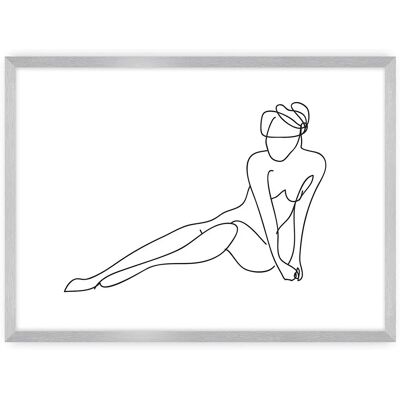 Dekoria - Plakat Figure Line II - Weiß - 70x50 cm - Poster Dekoria - Plakat Figure Line II - Weiß - 70x50 cm - Poster