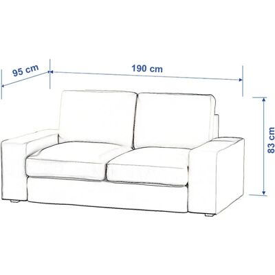 Dekoria - Kivik 2-Sitzer Sofa - grün - Samt - Sofa cover Dekoria - Kivik 2-Sitzer Sofa - grün - Samt - Sofa cover