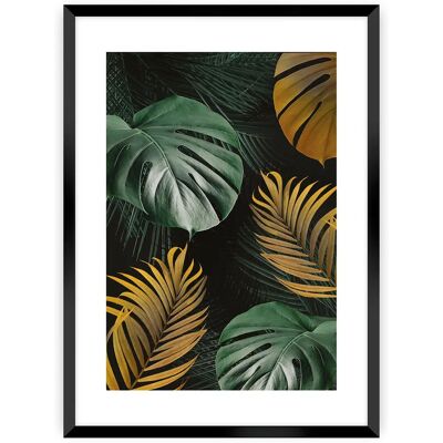 Dekoria - Golden Leaves I - 50 x 70 cm - Zramowione - Plakat Dekoria - Golden Leaves I - 50 x 70 cm - Zramowione - Plakat