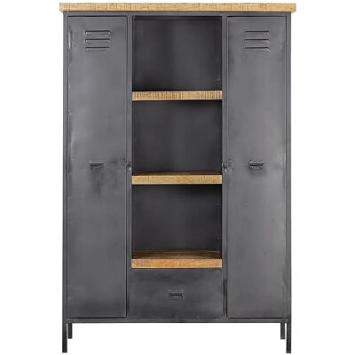 Dekoria Factory Regal 120x41x181cm - Schwarz, Mango - Regal Dekoria Factory Regal 120x41x181cm - Schwarz, Mango - Regal