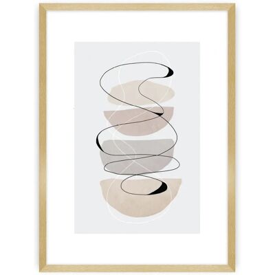 Dekoria - Abstract Lines II - szary - beżowy - Plakat Dekoria - Abstract Lines II - szary - beżowy - Plakat