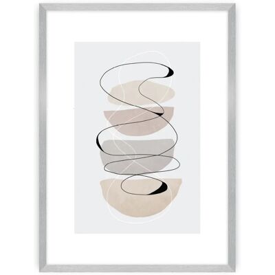 Dekoria Abstract Lines II - 30x40 cm - grau-beige Poster Dekoria Abstract Lines II - 30x40 cm - grau-beige Poster