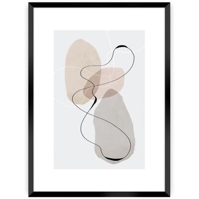 Dekoria - Abstract Lines I - Szary-Beżowy - 50x70 cm - Poster Dekoria - Abstract Lines I - Szary-Beżowy - 50x70 cm - Poster