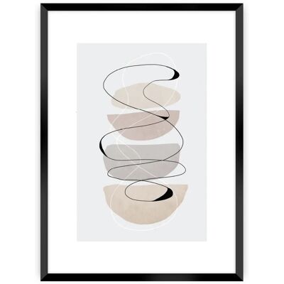 Dekoria - Abstract Lines II - szary beżowy - 70 x 100 cm - Poster Dekoria - Abstract Lines II - szary beżowy - 70 x 100 cm - Poster