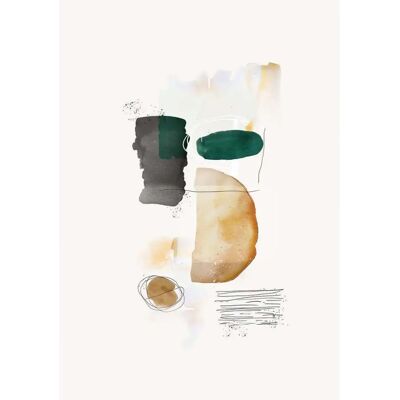 Dekoria Harmony III Leinwand Wandkunst - Grau, Grün, Braun - 70x100cm Dekoria Harmony III Leinwand Wandkunst - Grau, Grün, Braun - 70x100cm