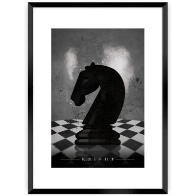 Dekoria - Chess III - Szary/Czarny - 50x70 cm - Plakat Dekoria - Chess III - Szary/Czarny - 50x70 cm - Plakat