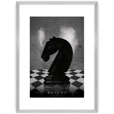 Dekoria - Chess III - Szary/Czarny - Plakat Dekoria - Chess III - Szary/Czarny - Plakat
