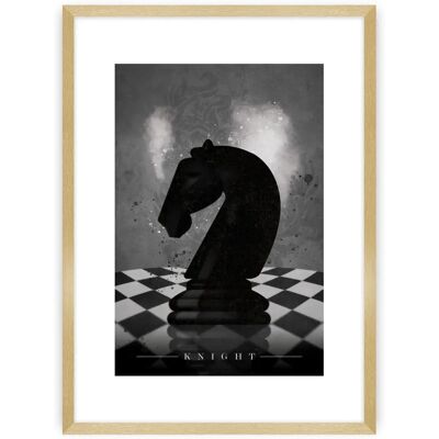 Dekoria - Chess III - Szary-Czarny - 70x100 cm - Plakat Dekoria - Chess III - Szary-Czarny - 70x100 cm - Plakat