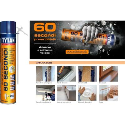 Schiuma Adesiva Tytan 750ml - Professionale, Veloce, Versatile Schiuma Adesiva Tytan 750ml - Professionale, Veloce, Versatile
