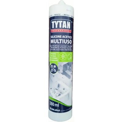 TYTAN Colla in silicone bianca - 280ml - Uso universale TYTAN Colla in silicone bianca - 280ml - Uso universale