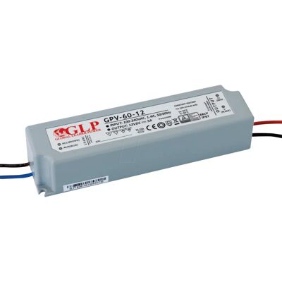 GLOBAL LEADER POWER GPV-60-36 - Power Supply - LED, 60W, 36V DC, 1.67A, IP67 GLOBAL LEADER POWER GPV-60-36 - Power Supply - LED, 60W, 36V DC, 1.67A, IP67