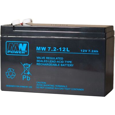 MW Power MW 7.2-12L Akumulator UPS - 12V 7,2Ah Zamknięty Ołów MW Power MW 7.2-12L Akumulator UPS - 12V 7,2Ah Zamknięty Ołów