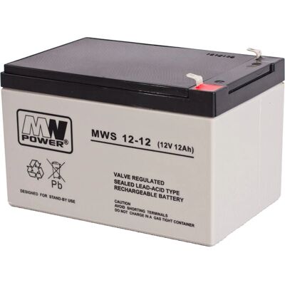 MW Power MWS 12-12 Akumulator UPS - 12V 12Ah MW Power MWS 12-12 Akumulator UPS - 12V 12Ah