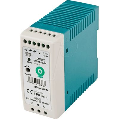 POS POWER - MDIN40W24 - 24 V DC (adjustable 28-35 V) - 40 W - Power supply POS POWER - MDIN40W24 - 24 V DC (adjustable 28-35 V) - 40 W - Power supply
