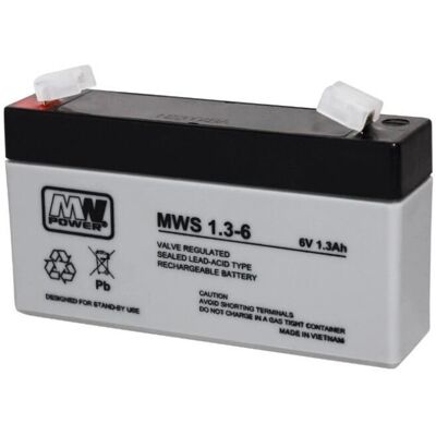 Batterie UPS MW Power MWS 1.3-6 - Plomb, Sans entretien, 6 V 1,3 Ah - Publicité Batterie UPS MW Power MWS 1.3-6 - Plomb, Sans entretien, 6 V 1,3 Ah - Publicité