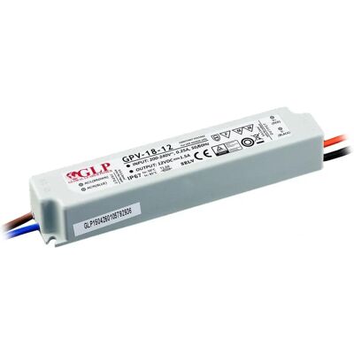Alimentatore LED GPV 18W 12V - IP67 - Global Leader Power Alimentatore LED GPV 18W 12V - IP67 - Global Leader Power