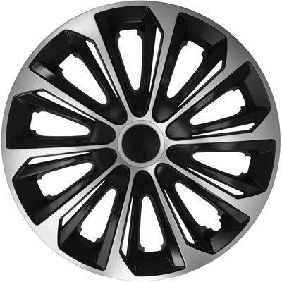 NRM 16" Enjoliveurs de roue Noir Argent 4 pièces - Publicité NRM 16" Enjoliveurs de roue Noir Argent 4 pièces - Publicité