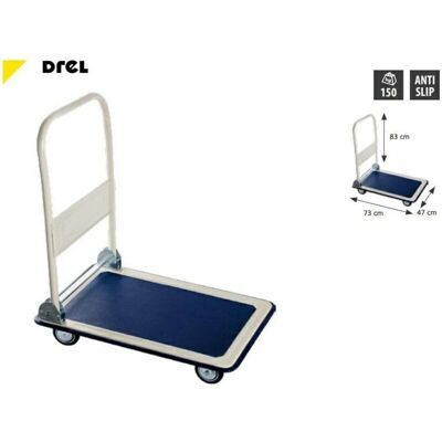 Condor Drel Magazynowy Wózek - 4 Koła, 150kg, 73x47cm Condor Drel Magazynowy Wózek - 4 Koła, 150kg, 73x47cm