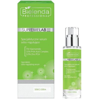 Sérum facial Bielenda Professional Supremelab Sebio Derm - Contrôle du sébum et acné - Publicité Sérum facial Bielenda Professional Supremelab Sebio Derm - Contrôle du sébum et acné - Publicité