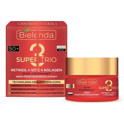 Bielenda Super Trio Gesichtscreme - Anti-Falten - 50+ - 50ml Bielenda Super Trio Gesichtscreme - Anti-Falten - 50+ - 50ml