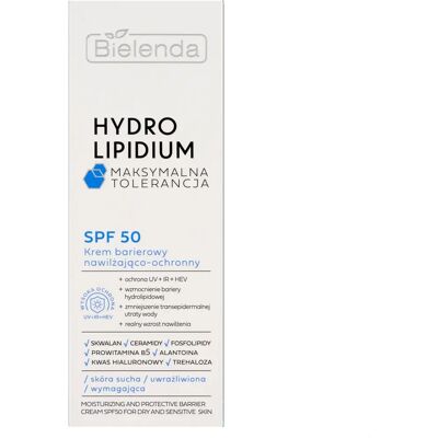 Bielenda Biel Hydrolipidium Moisturising SPF 50 Cream Bielenda Biel Hydrolipidium Moisturising SPF 50 Cream
