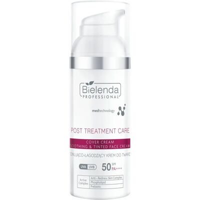 Crema de Acoperire Post-Tratament Bielenda Professional SPF50 - Cremă facială pentru piele sensibilă Crema de Acoperire Post-Tratament Bielenda Professional SPF50 - Cremă facială pentru piele sensibilă