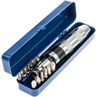 SATRA Schlag-Schraubenzieher-Set - 13 Bits, 1/2" Adapter, Für Härtefälle SATRA Schlag-Schraubenzieher-Set - 13 Bits, 1/2" Adapter, Für Härtefälle