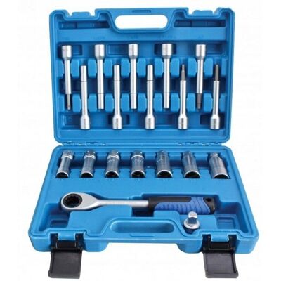 SATRA - S-XSA18 - 1” převod - 16–24 mm - 18 ks Sada nářadí SATRA - S-XSA18 - 1” převod - 16–24 mm - 18 ks Sada nářadí