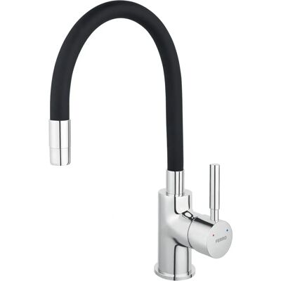 NOVASERVIS Ferro - Miscelatore lavello con braccio flessibile - Nero/Cromo - Rubinetto NOVASERVIS Ferro - Miscelatore lavello con braccio flessibile - Nero/Cromo - Rubinetto