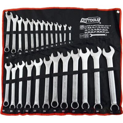 Awtools Chrom-Vanadium Satz 25-tlg. Kombinationsschlüsselsatz 6-32mm Awtools Chrom-Vanadium Satz 25-tlg. Kombinationsschlüsselsatz 6-32mm
