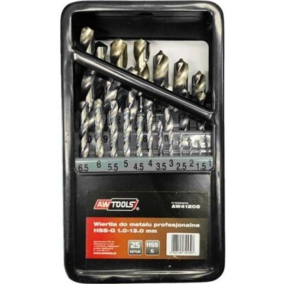 AWTools AW41205 - Set di Trapani HSS di Precisione 1-13mm AWTools AW41205 - Set di Trapani HSS di Precisione 1-13mm