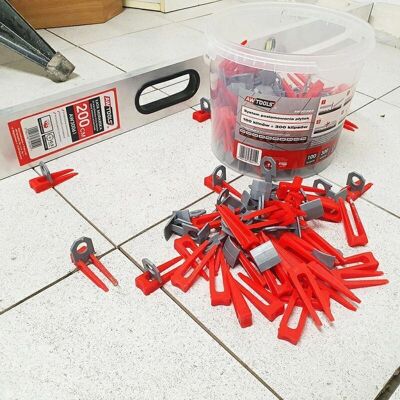 AWTOOLS Fliesen-Nivelliersystem - 7-14mm Clips - 100 stk AWTOOLS Fliesen-Nivelliersystem - 7-14mm Clips - 100 stk