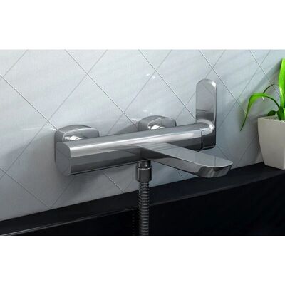 Kohlman Foxal naścienny mixer do wanny i prysznica - Ceramiczna wkładka Kohlman Foxal naścienny mixer do wanny i prysznica - Ceramiczna wkładka