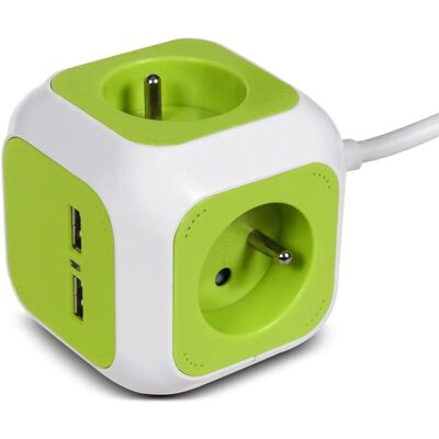 Greenblue GB118 Filtro de linha - 4 tomadas, 2 USB, 1,4m Greenblue GB118 Filtro de linha - 4 tomadas, 2 USB, 1,4m
