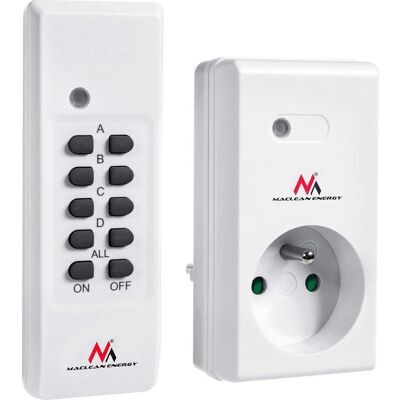 Maclean MCE151 Afstandsbediening Stopcontact - Wit - Programmeerbaar - 4 Kanalen Maclean MCE151 Afstandsbediening Stopcontact - Wit - Programmeerbaar - 4 Kanalen
