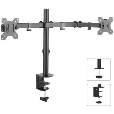 Maclean MC-754 Tischhalterung - Für 2 Monitore, 13-32", Schwarz Maclean MC-754 Tischhalterung - Für 2 Monitore, 13-32", Schwarz