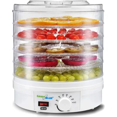 GreenBlue GB190 - 350W - 5 rekesz - 35-70°C - Élelmiszer-szárító GreenBlue GB190 - 350W - 5 rekesz - 35-70°C - Élelmiszer-szárító