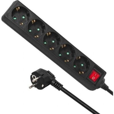 Maclean Power Strip - 5 Steckdosen-Verlängerungskabel mit Schalter Maclean Power Strip - 5 Steckdosen-Verlängerungskabel mit Schalter
