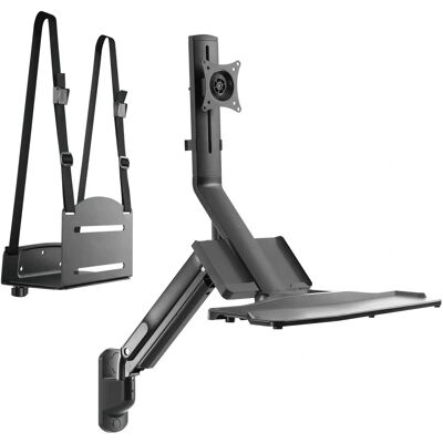 Maclean MC-838 Wandmontage-Arbeitsstation - Unterstützt 17-32 Zoll Monitore Maclean MC-838 Wandmontage-Arbeitsstation - Unterstützt 17-32 Zoll Monitore